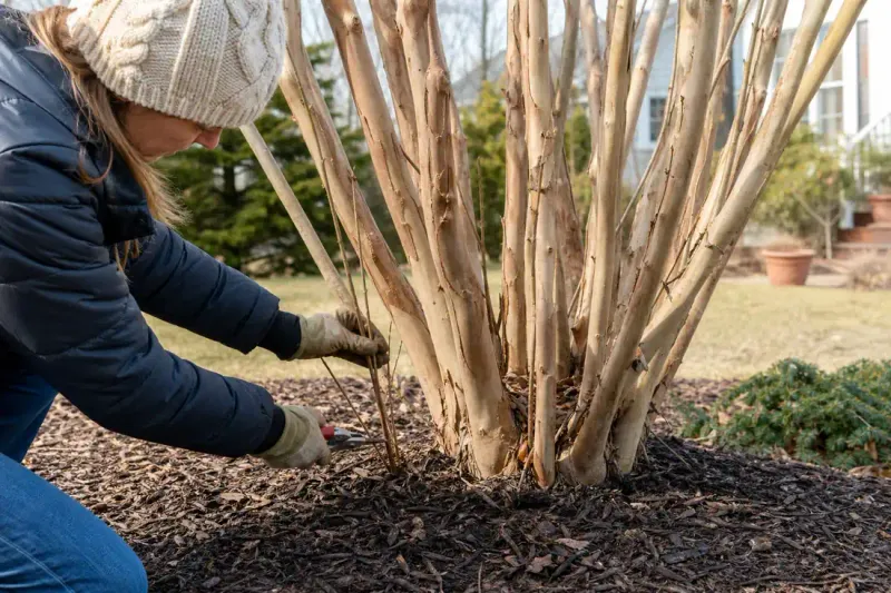 Remove unwanted suckers at the soil line Remove unwanted suckers at the soil line