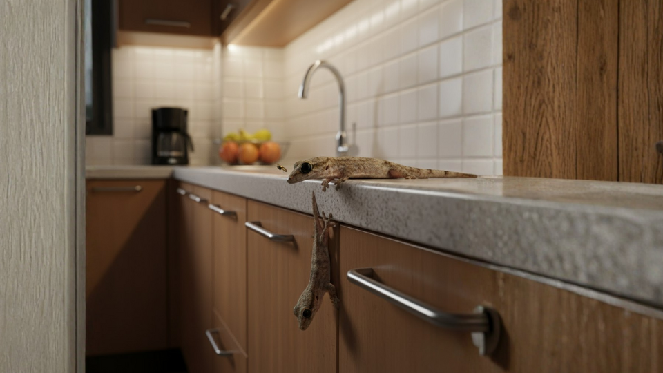 Seal entry points and remove indoor geckos carefully Seal entry points and remove indoor geckos carefully