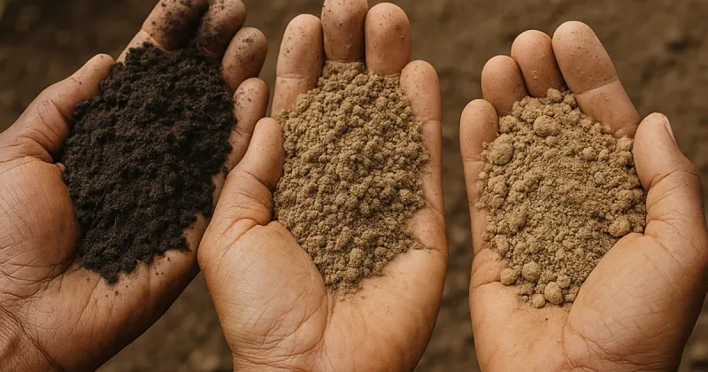 Select clean soil that matches the lawn