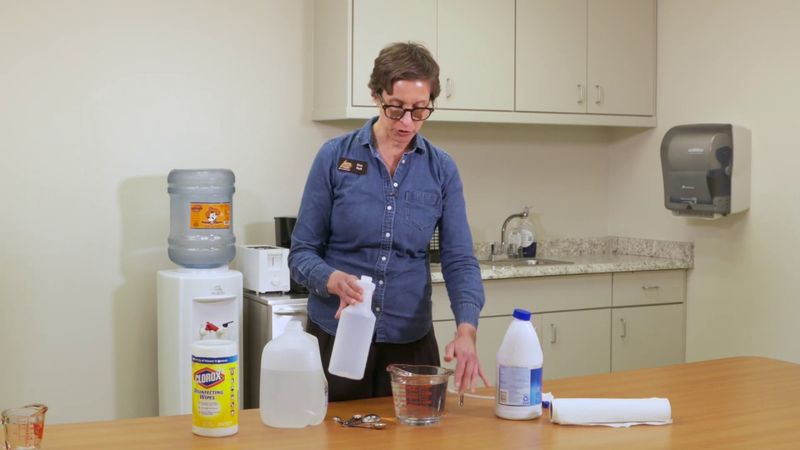 Use diluted bleach only when disinfection makes sense Use diluted bleach only when disinfection makes sense