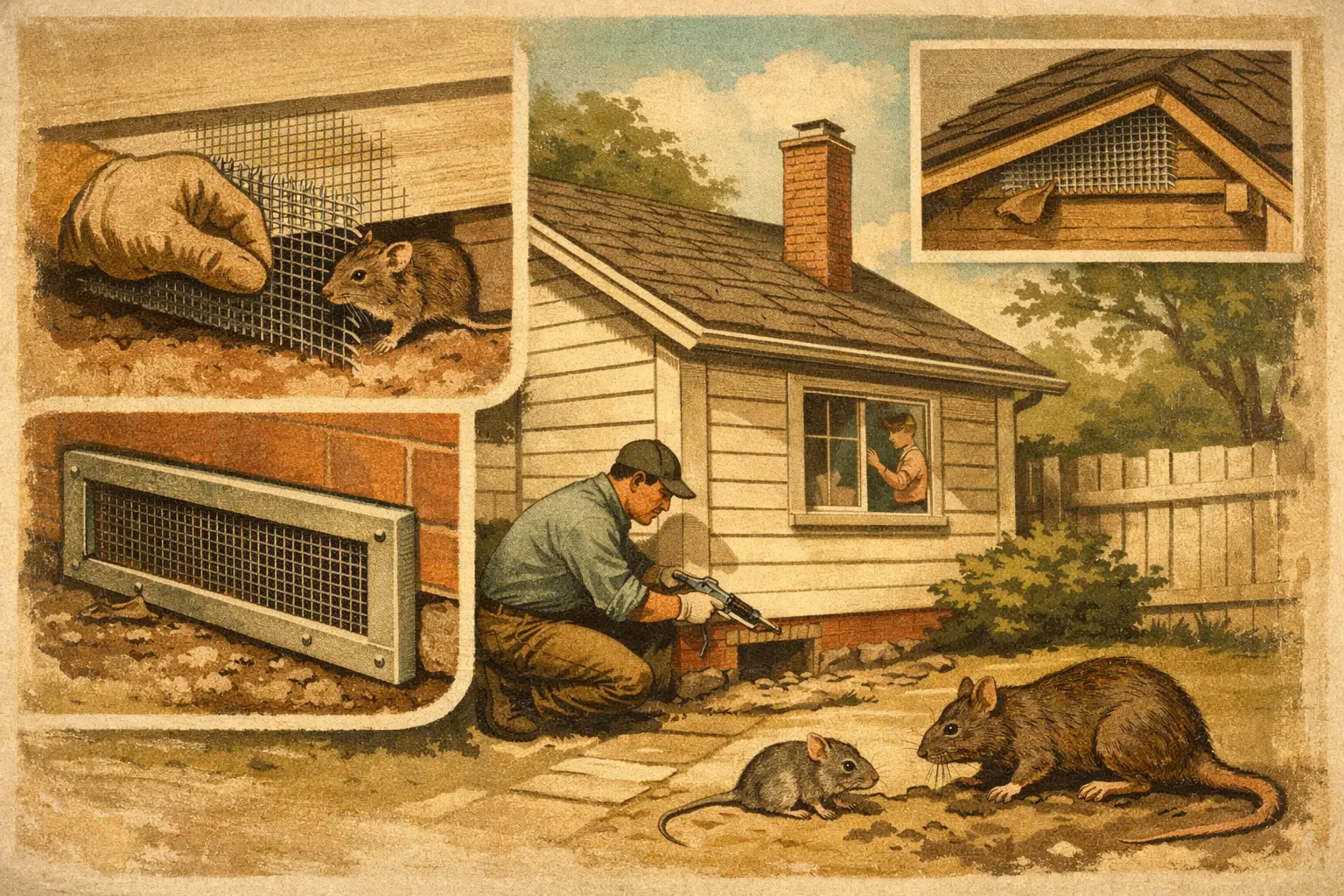 Use exclusion and sanitation to reduce rat access Use exclusion and sanitation to reduce rat access