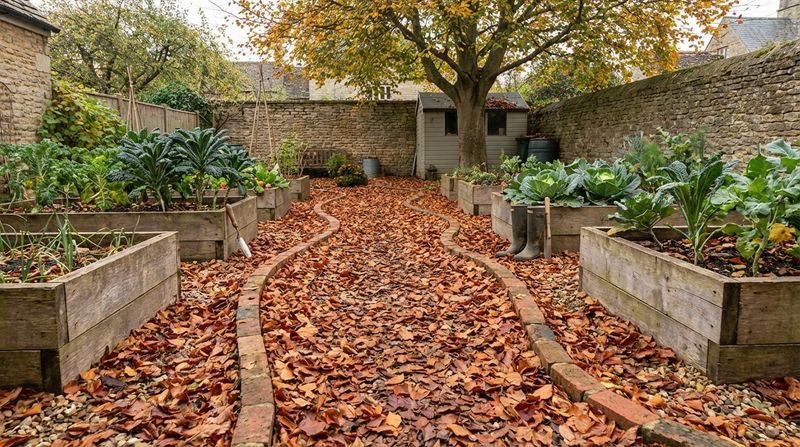 Use leaves on paths for a modest weed-control benefit