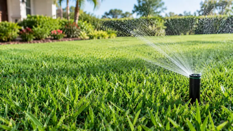 Water established grass only when it shows stress