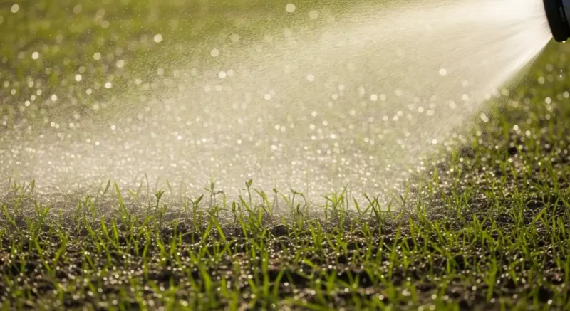 Water gently while seed germinates