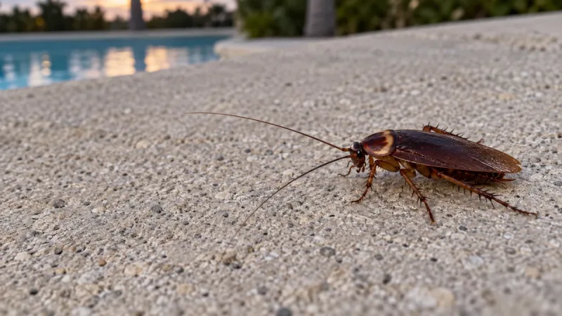 Which roaches are you seeing near the house?