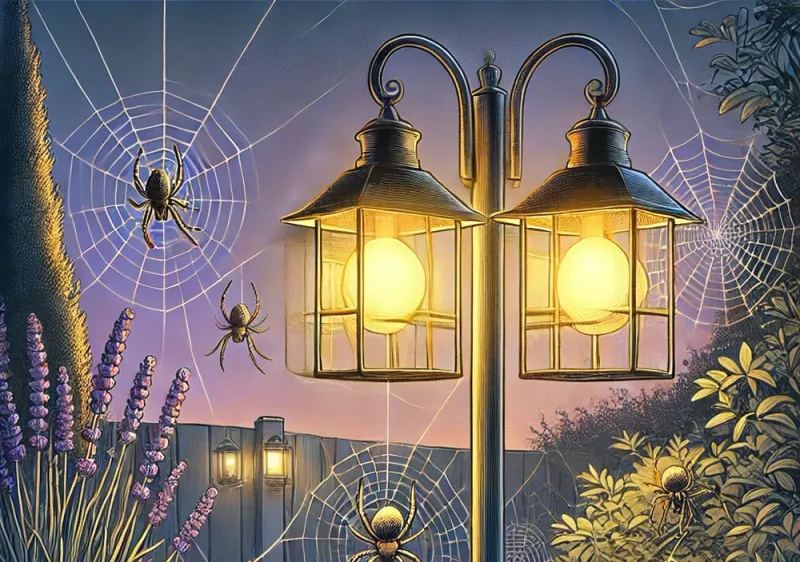 Why spiders build webs near illuminated entries