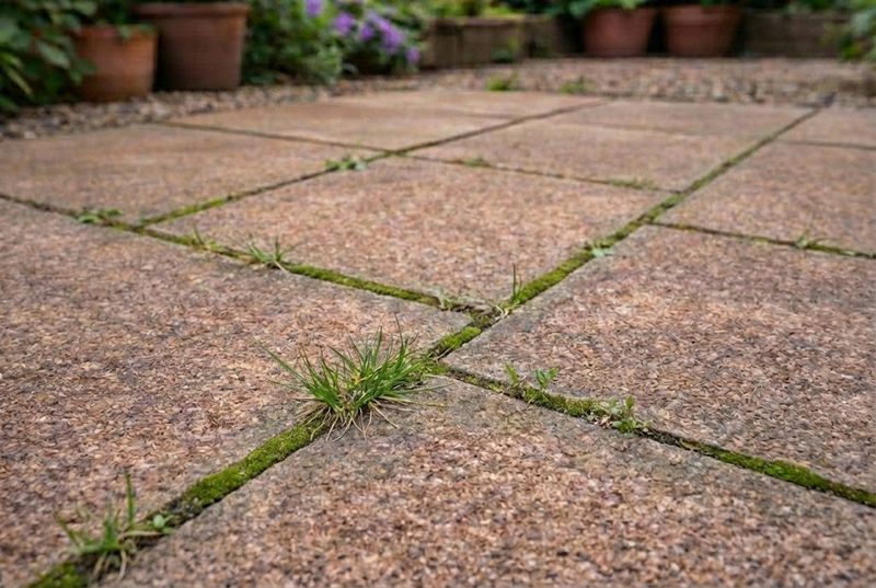 Why weeds establish between pavers