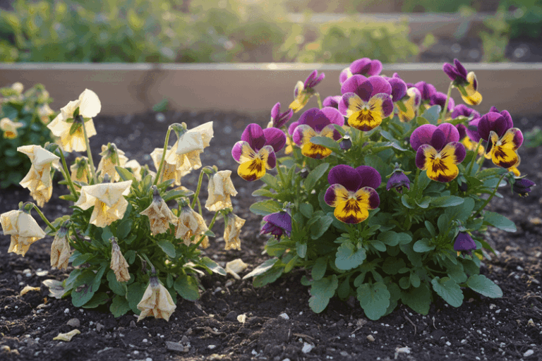 Why Your Pansies Planted This Fall Stretch Tall and Flop Over Instead of Staying Bushy