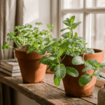 Pale, Leggy Potted Mint in Fall? Check the Light, Then Try a Cut That May Encourage Fuller Growth