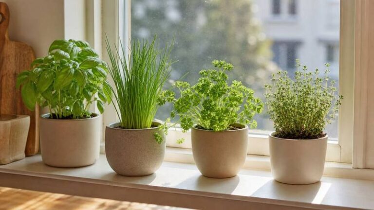 Why potted herbs may turn yellow or leggy after moving indoors