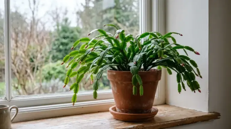 Long Dark Nights Can Help a Leafy Christmas Cactus Finally Form Buds